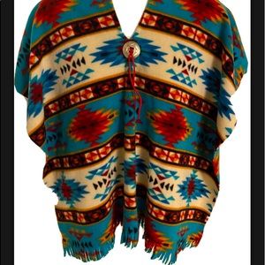 Handmade fringe bottom poncho